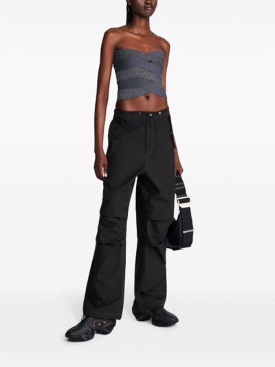 Dion Lee reflective interlocking-weave bustier top outlook