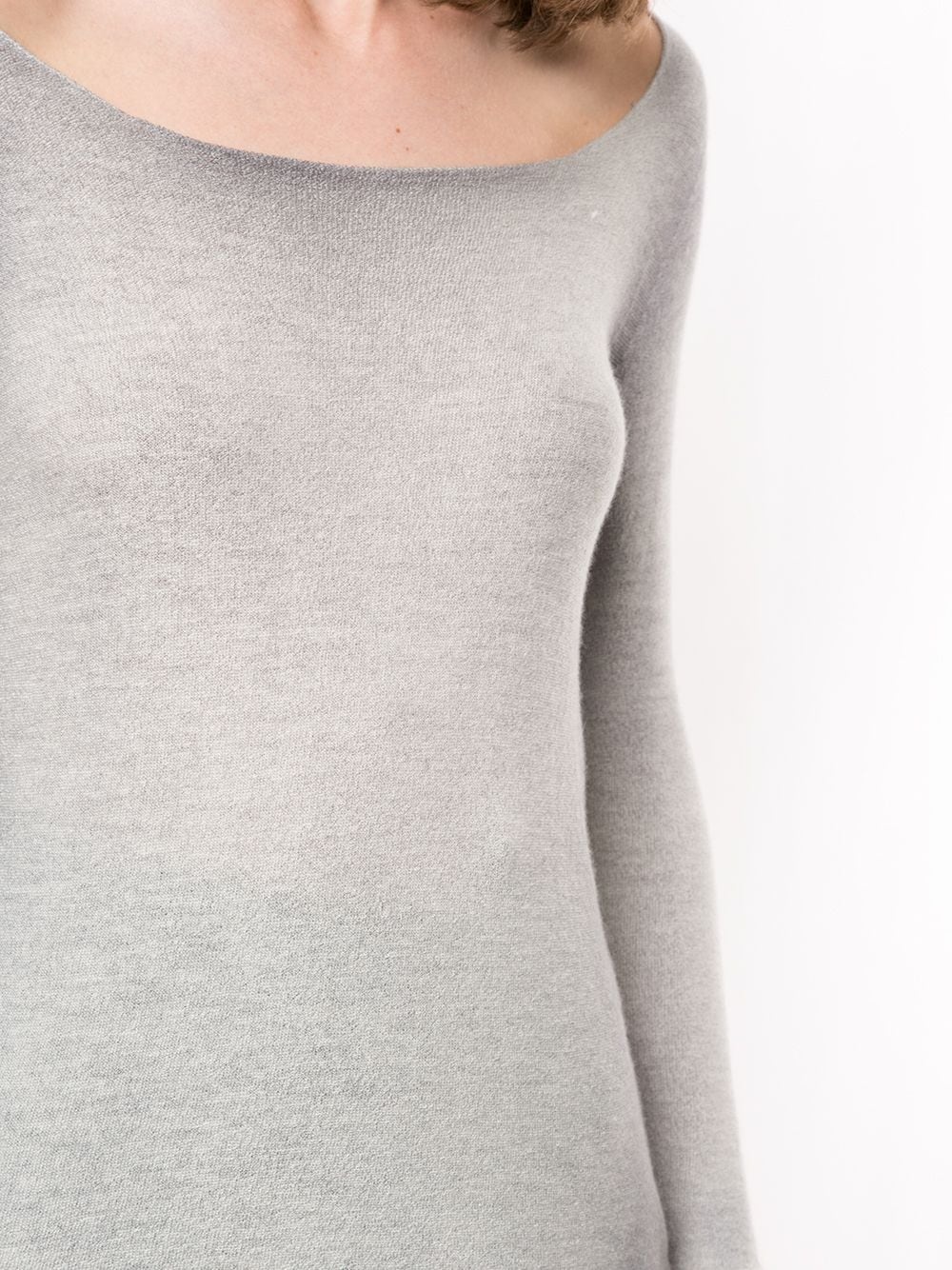 washed wide-neck top - 5