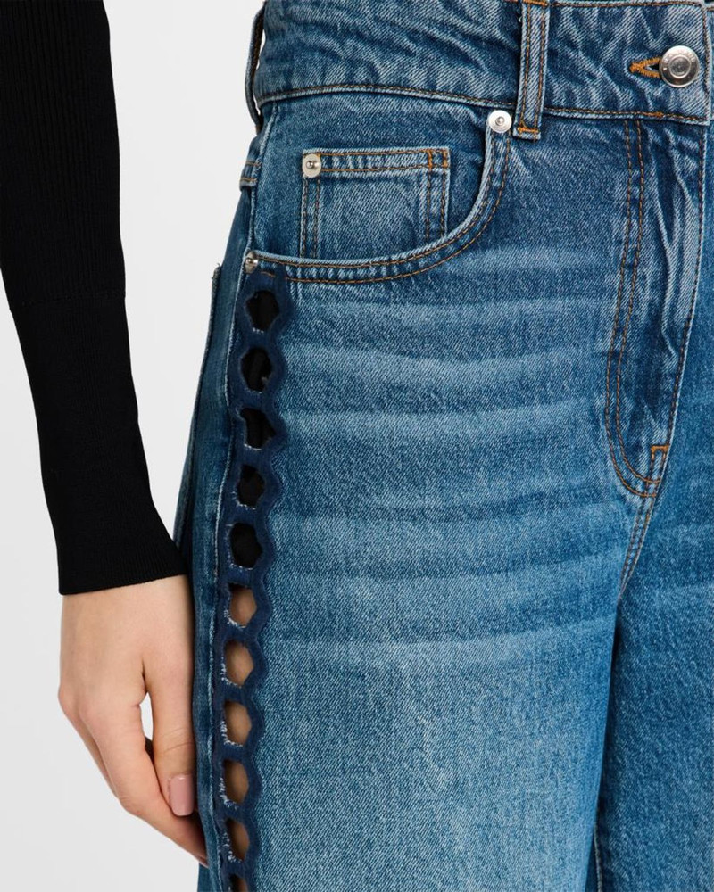 Gotz Cut-Out Straight-Leg Jeans 5