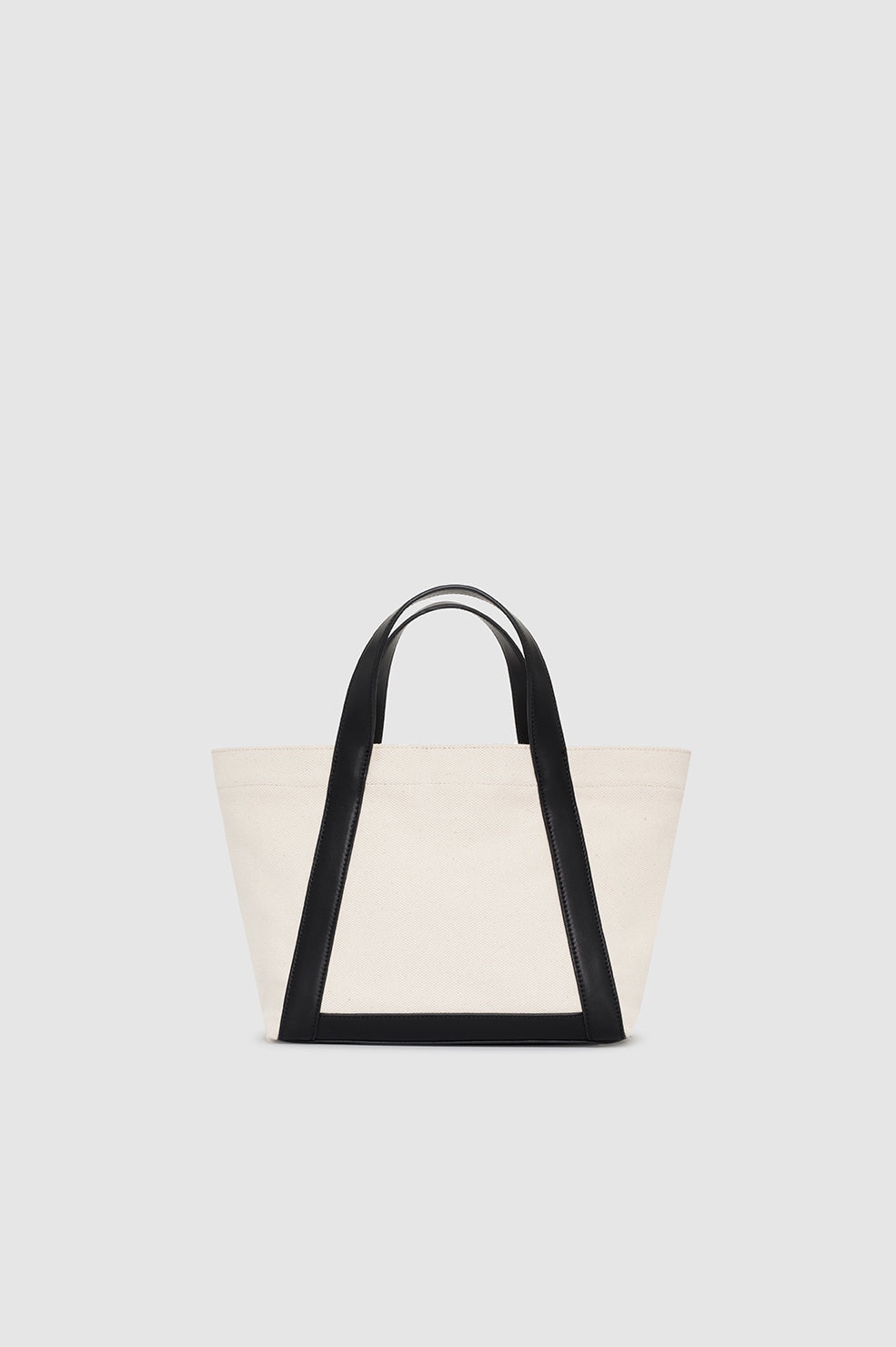 Small Cara Tote - Natural Canvas With Black - 3