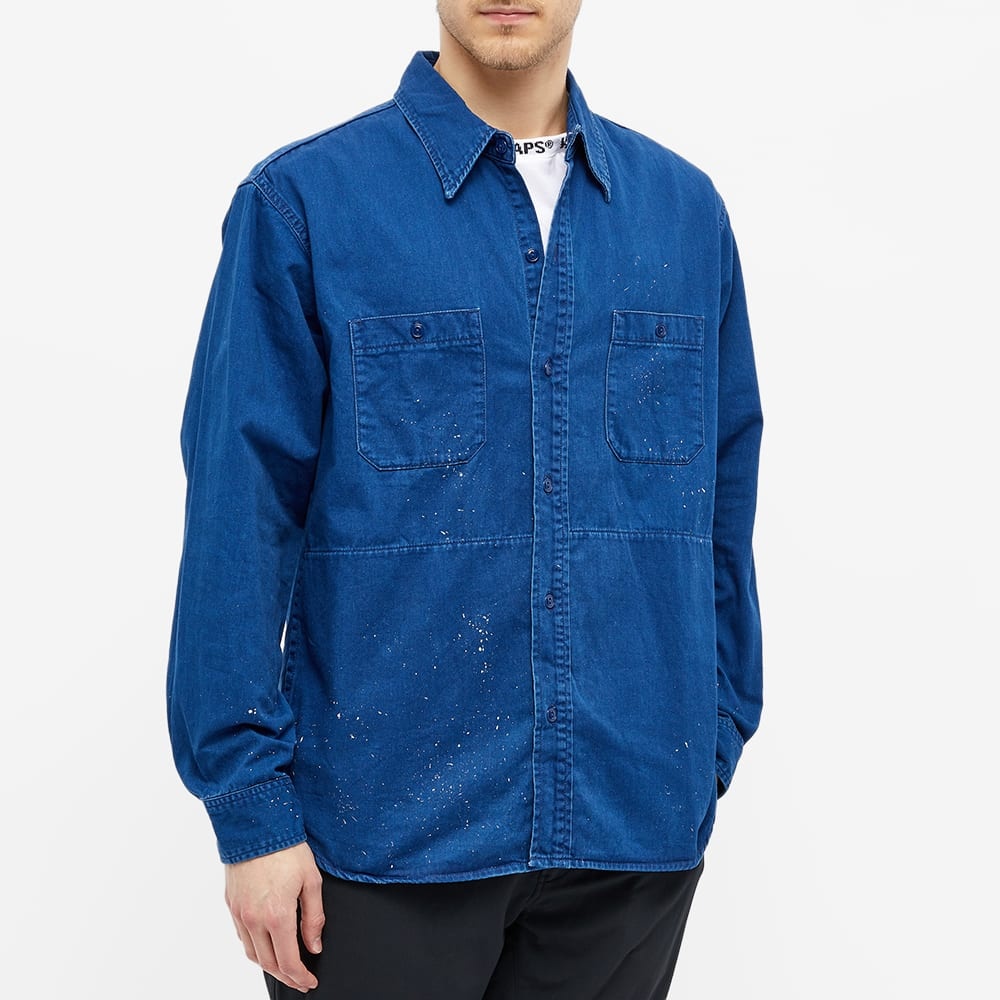 Neighborhood Long Sleeve Indigo Work Shirt - 4