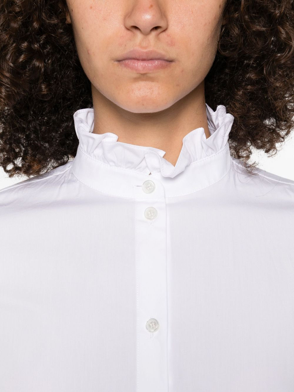 ruffled high-neck shirt - 5