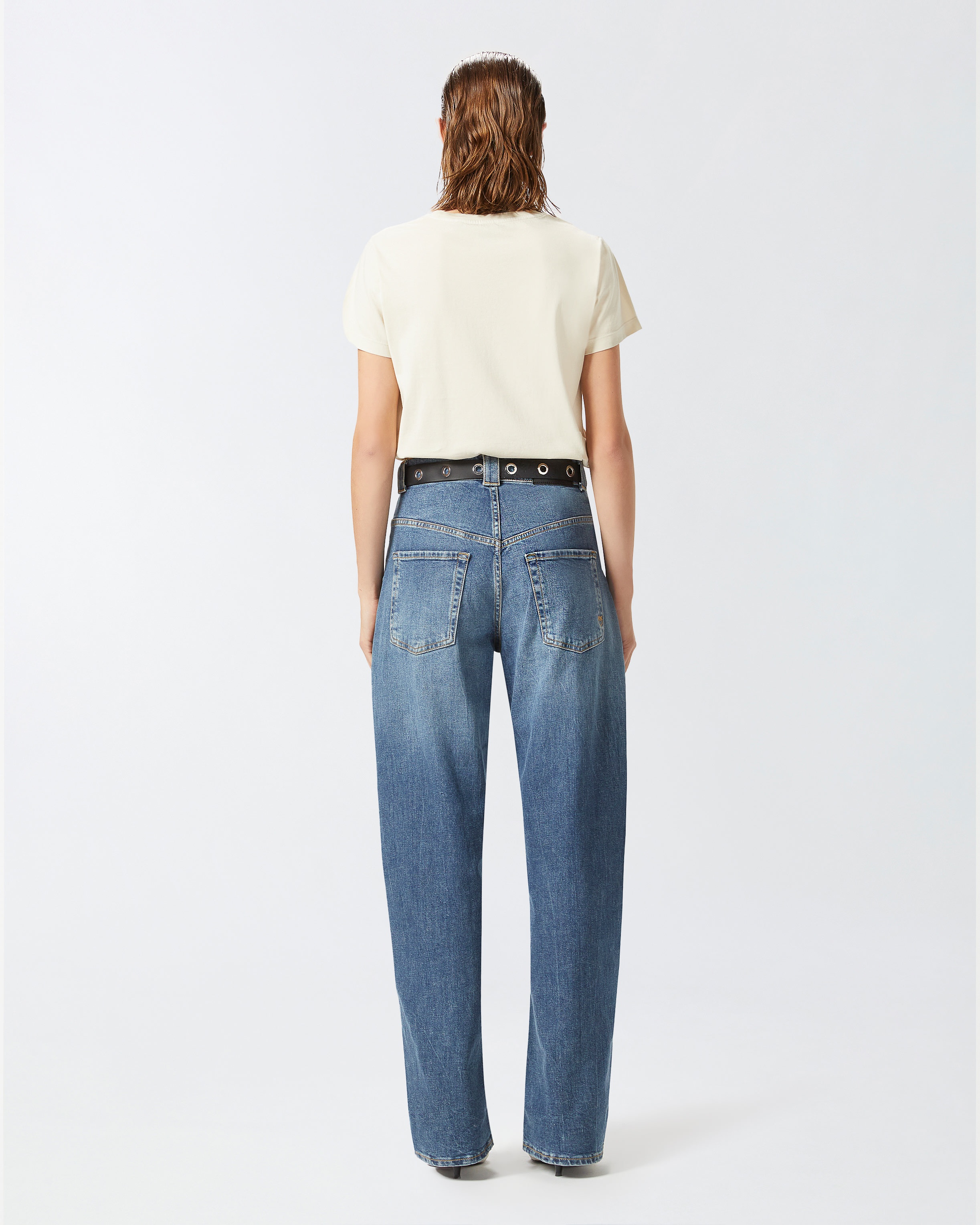 COTTON T-SHIRT WITH PINKO ATELIER PRINT - 4