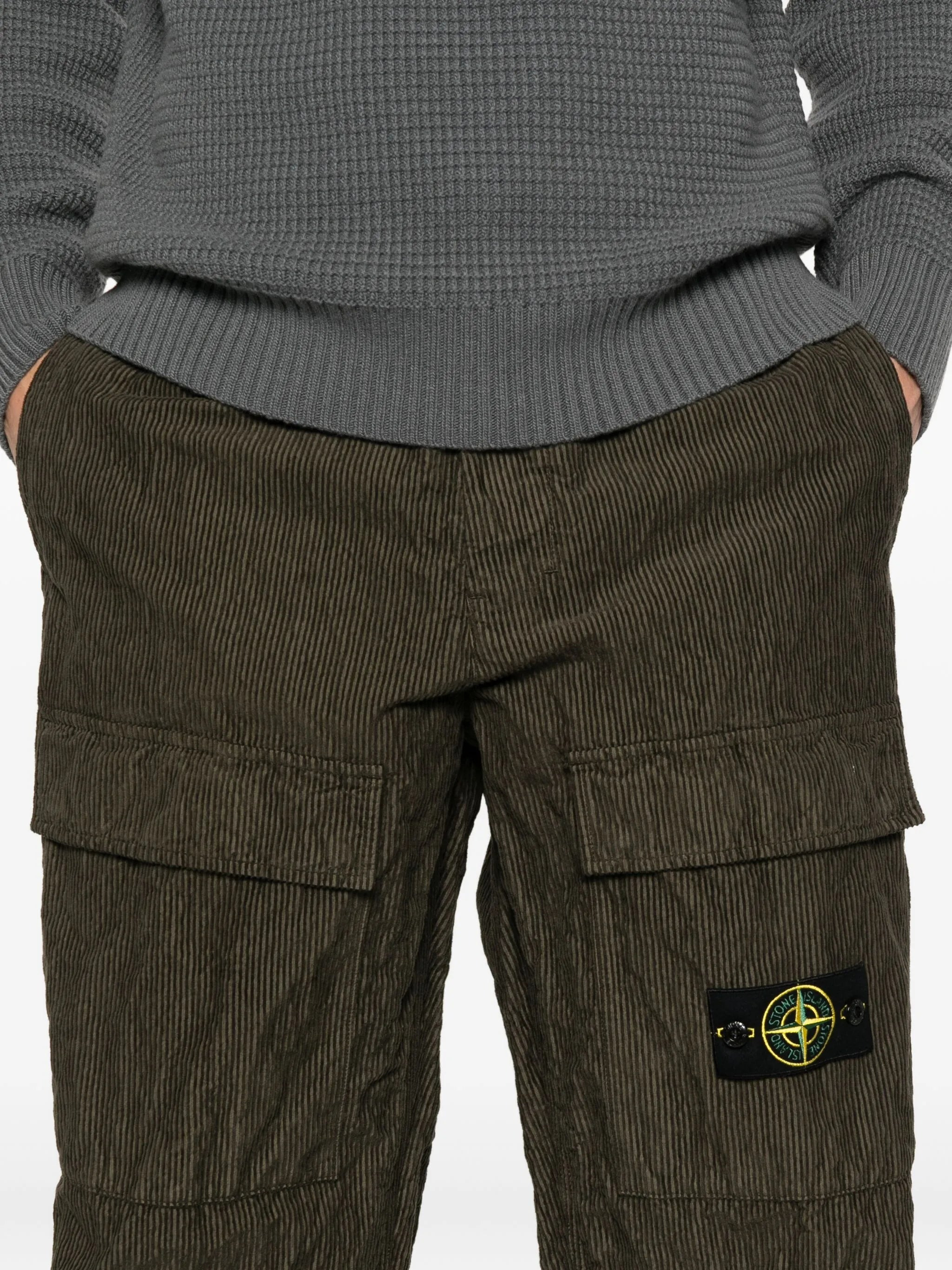 Stone Island Wrinkled Corduroy Straight-leg Trousers - 2