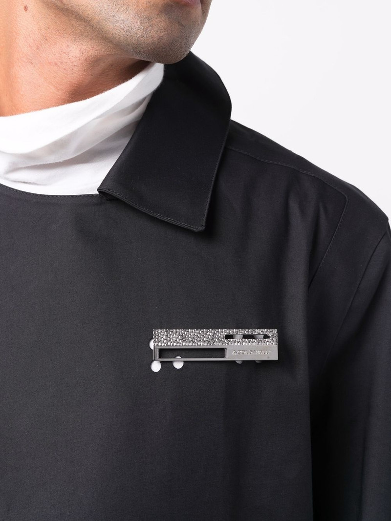 logo-badge longline trench coat 5