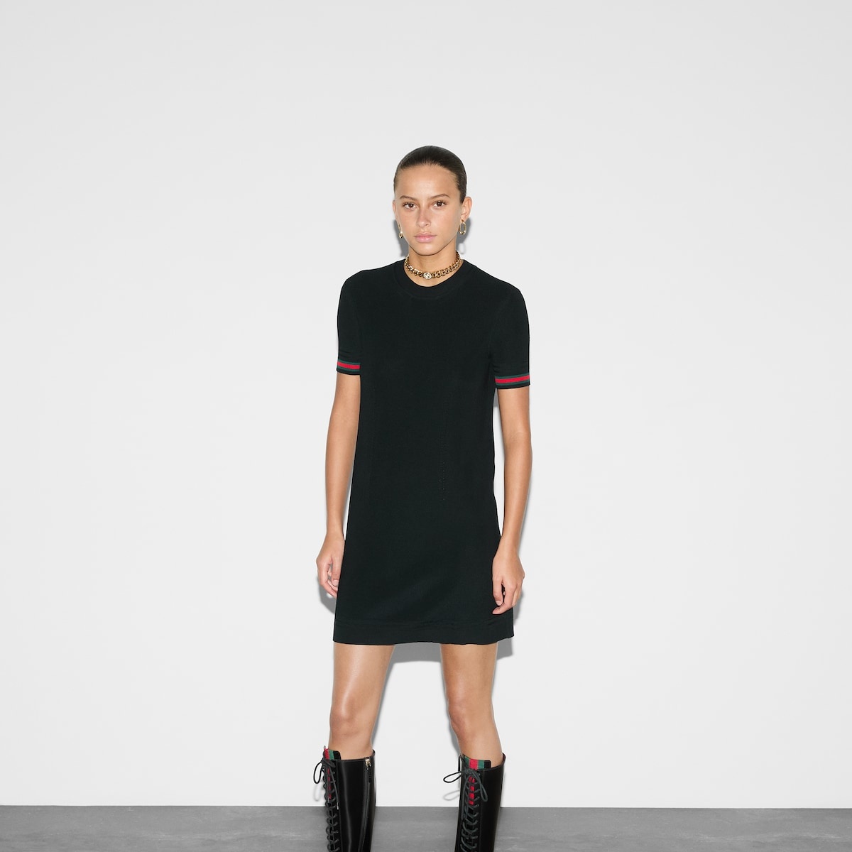 Extra fine wool dress with Web - 3
