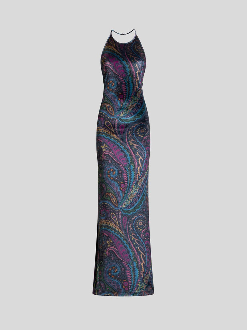 LONG DRESS WITH PAISLEY PRINT 1