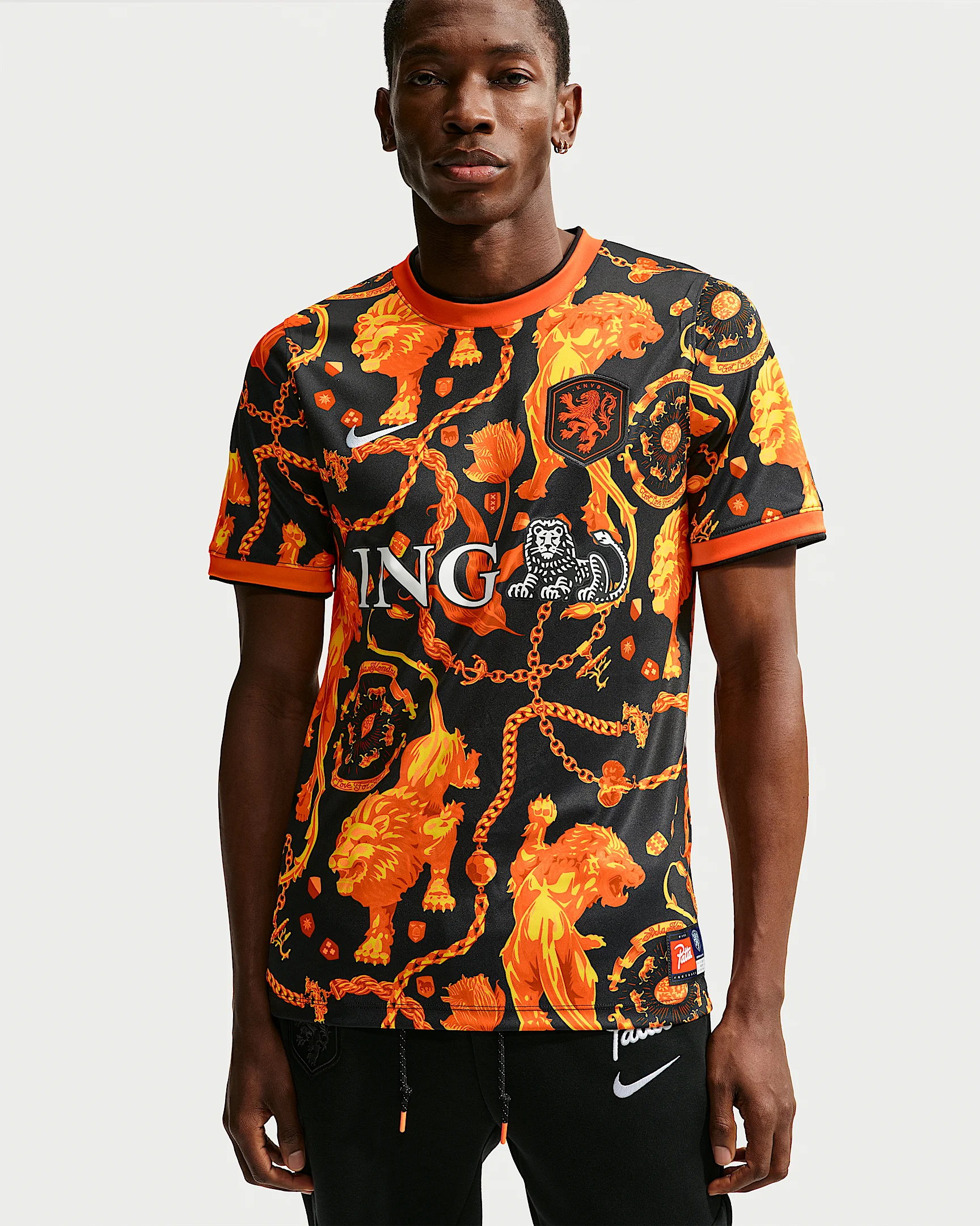 Netherlands x Patta Men's Academy Pro Short-Sleeve Soccer Top - 1