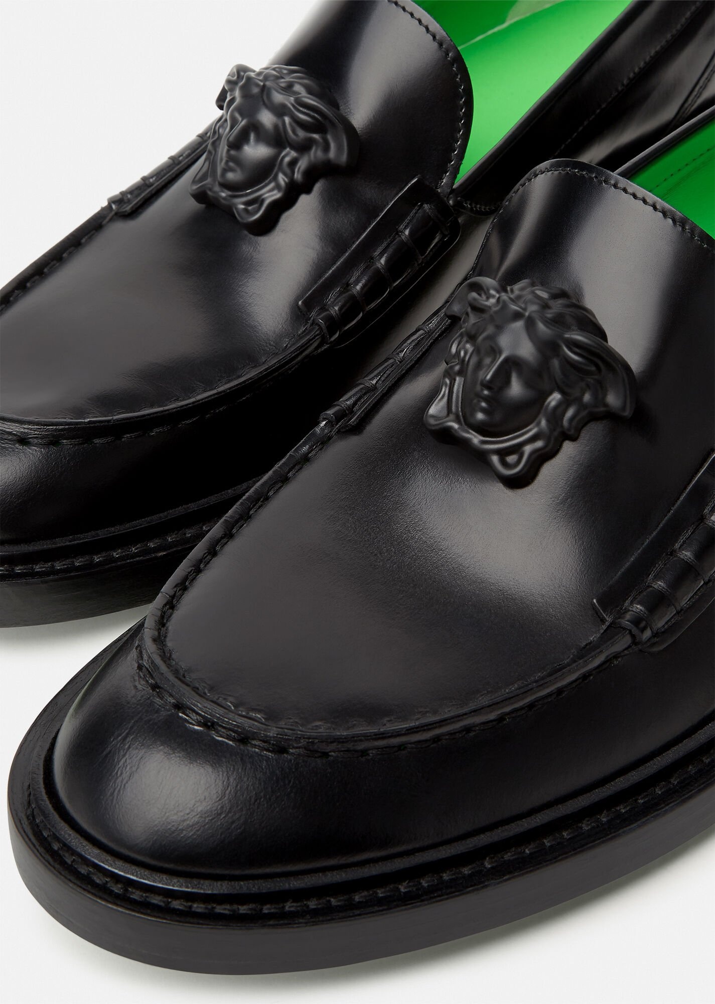 La Medusa Leather Loafers - 3