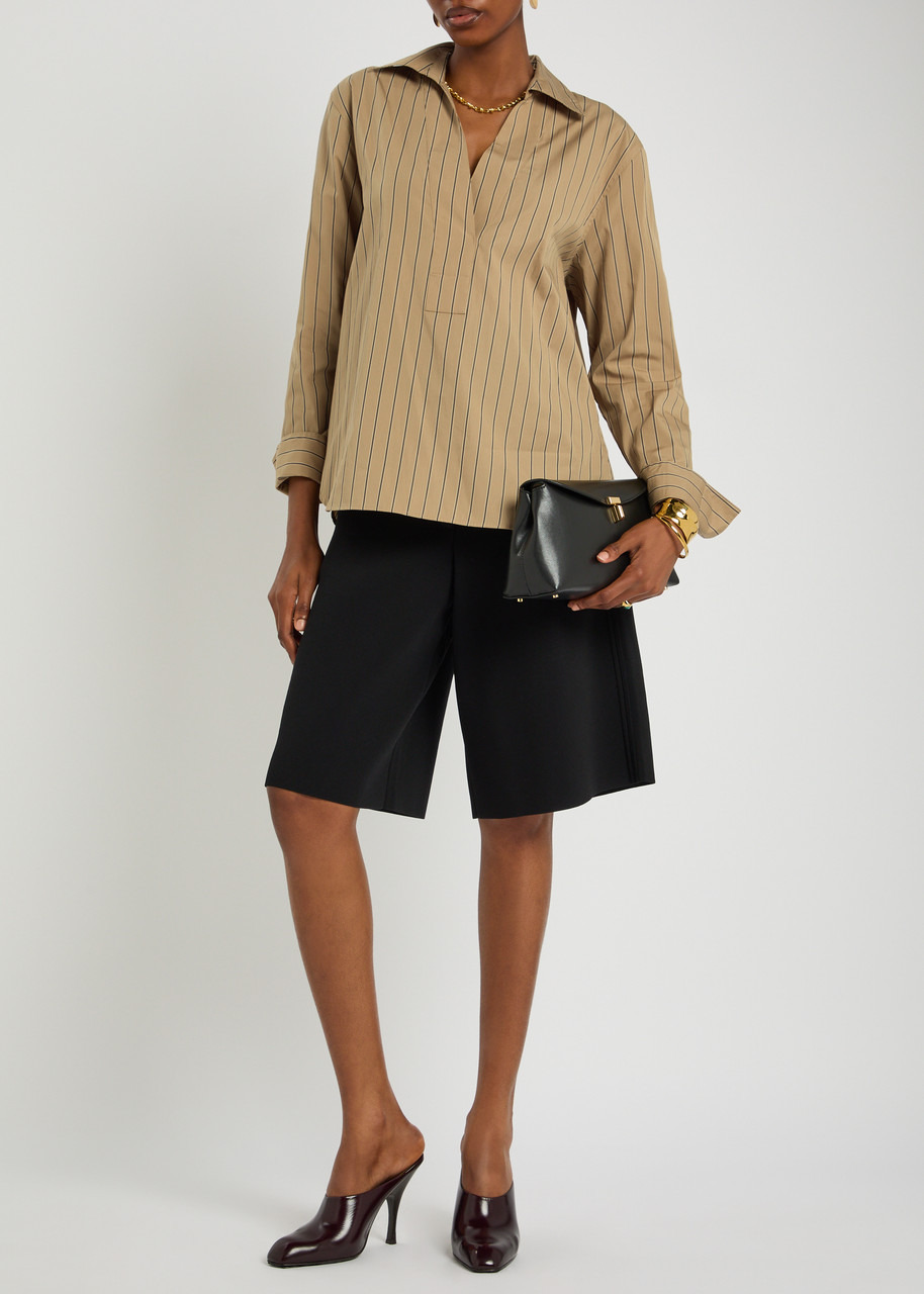 Vince Striped Cotton-poplin Popover Shirt - 4