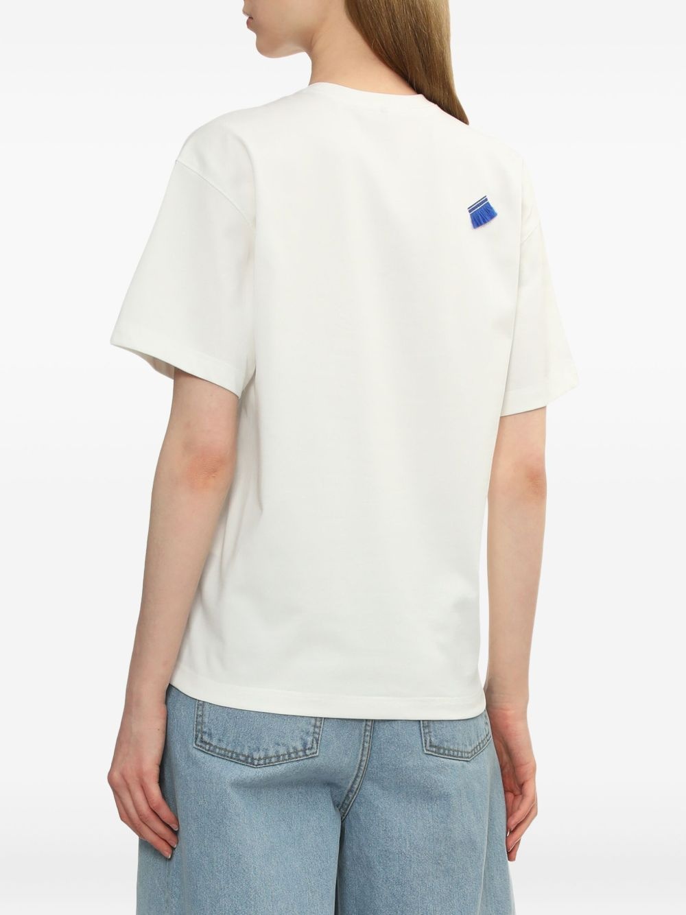 hand-print cotton T-shirt - 4