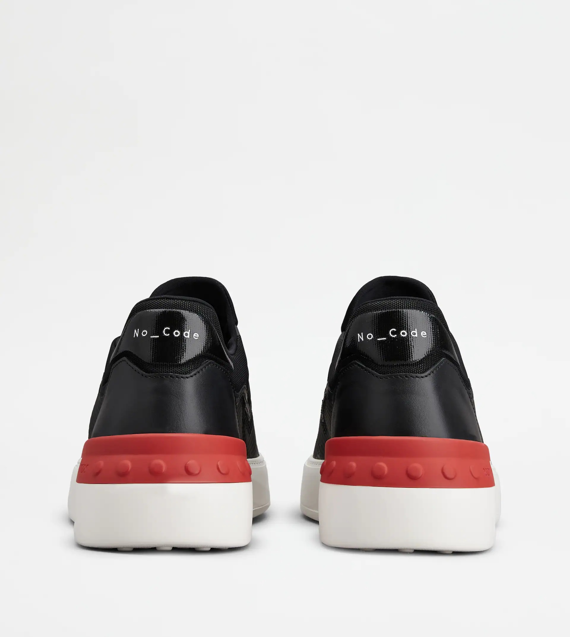 NO_CODE X SLIP-ON SHOES IN TECHNICAL FABRIC AND LEATHER - BROWN - 2