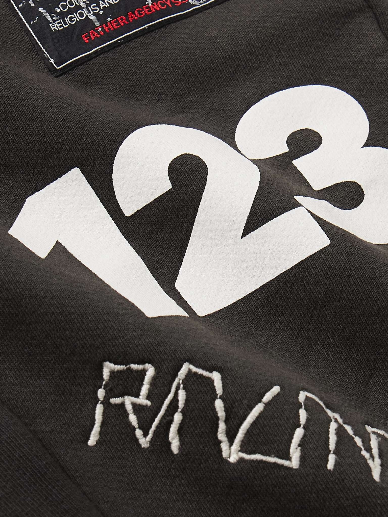 CVA Tapered Logo-Print Embroidered Cotton-Jersey Sweatpants - 5