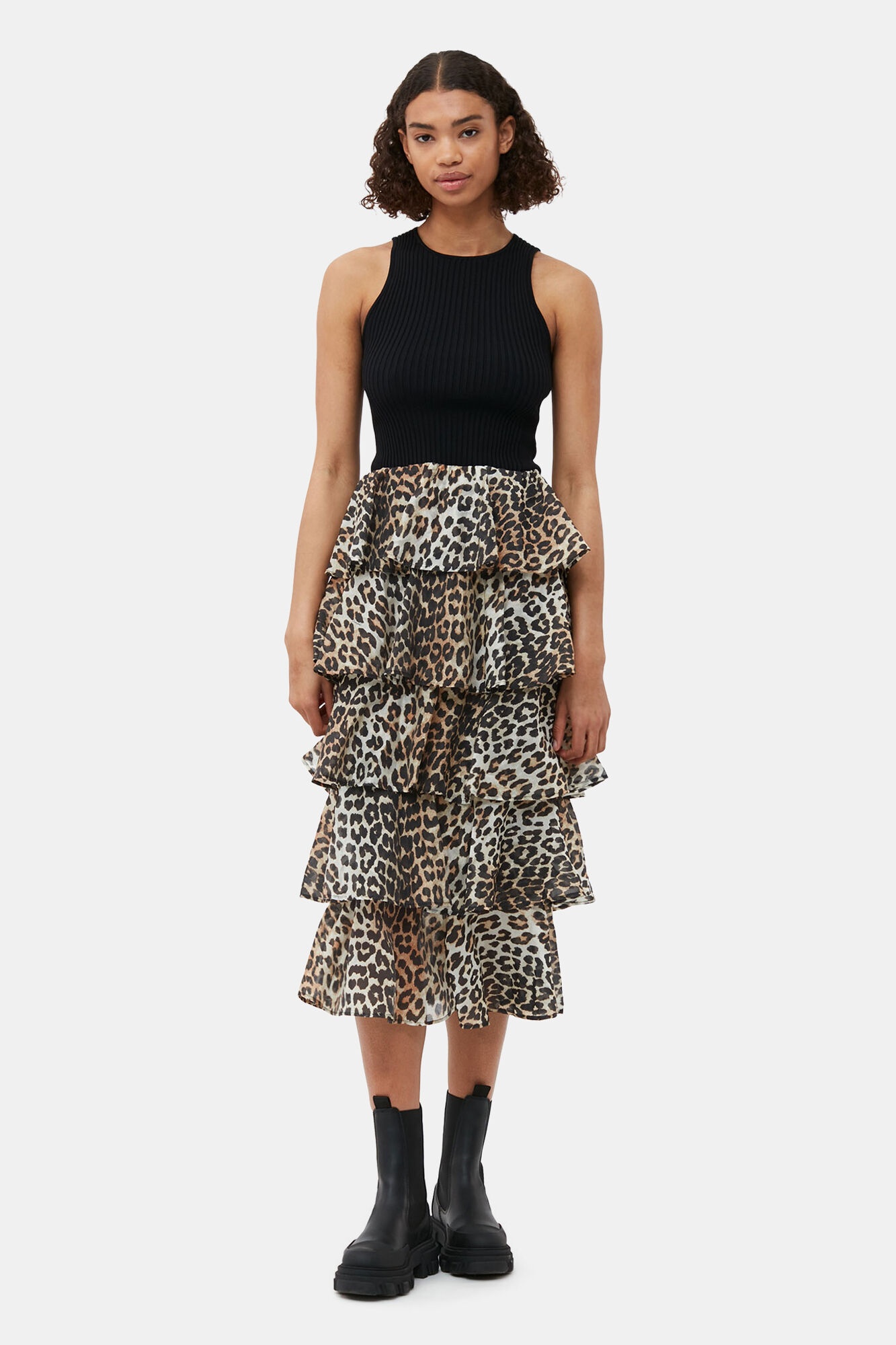 SHEER VOILE MAXI FLOUNCE SKIRT - 2
