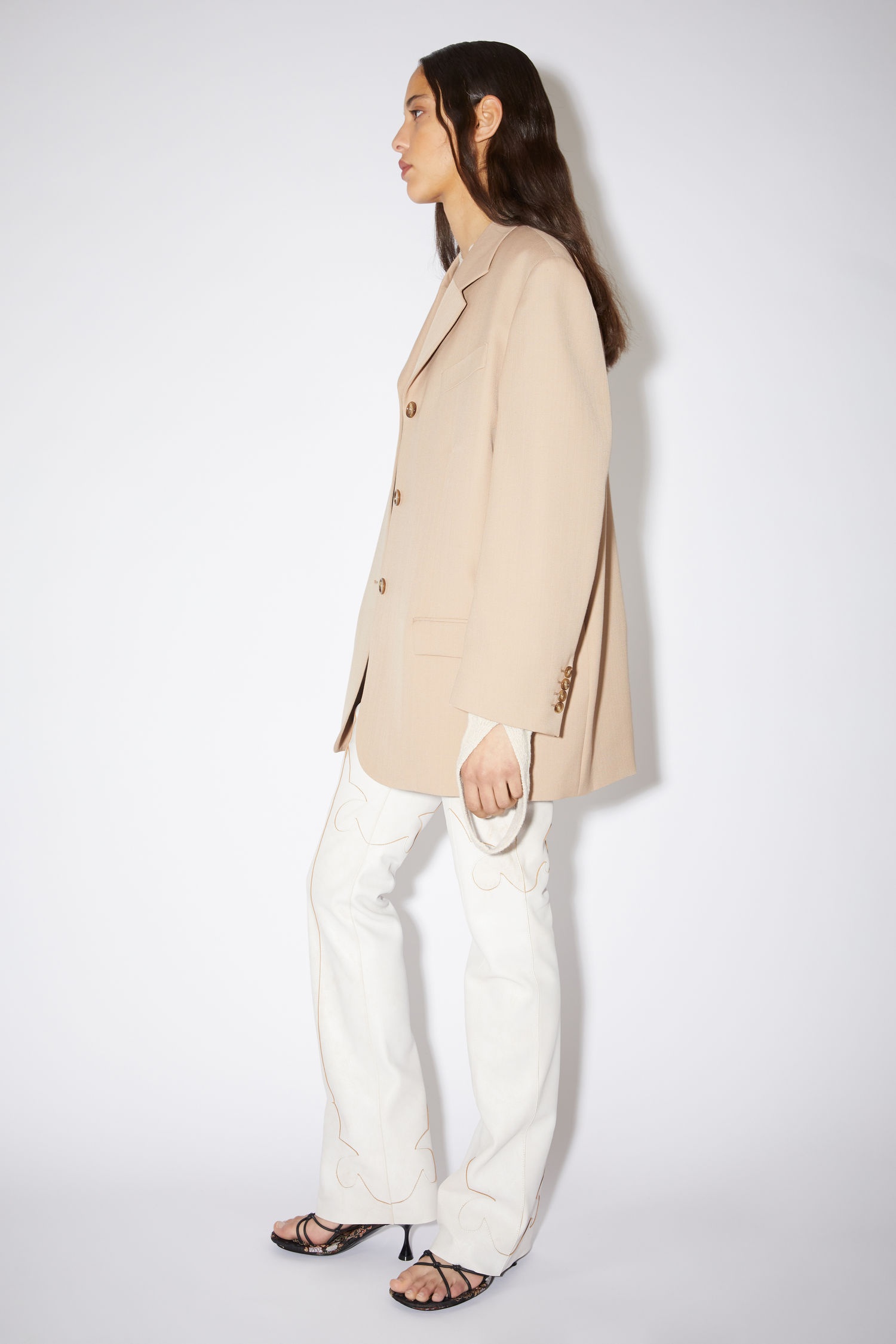 Tailored suit jacket - Beige - 4