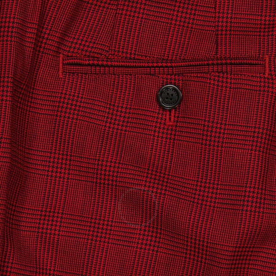 Burberry Wiluna Cage Pattern Wool Trousers - 6