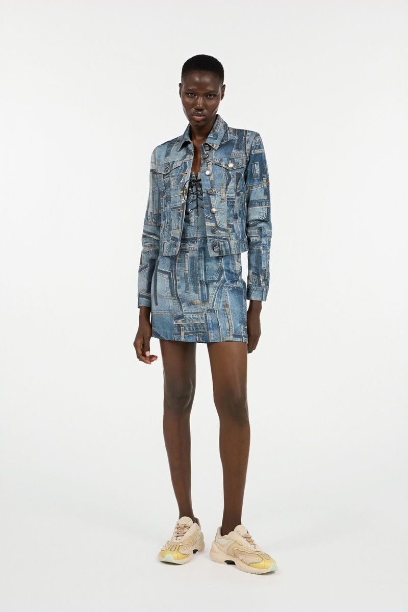 Roberto Cavalli Patchwork Capsule Collection Denim Jacket outlook