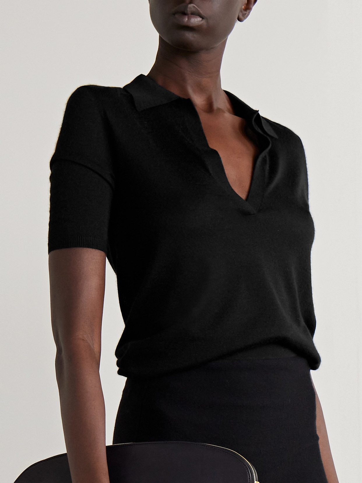 Frank Cashmere And Silk-blend Polo Shirt - 4