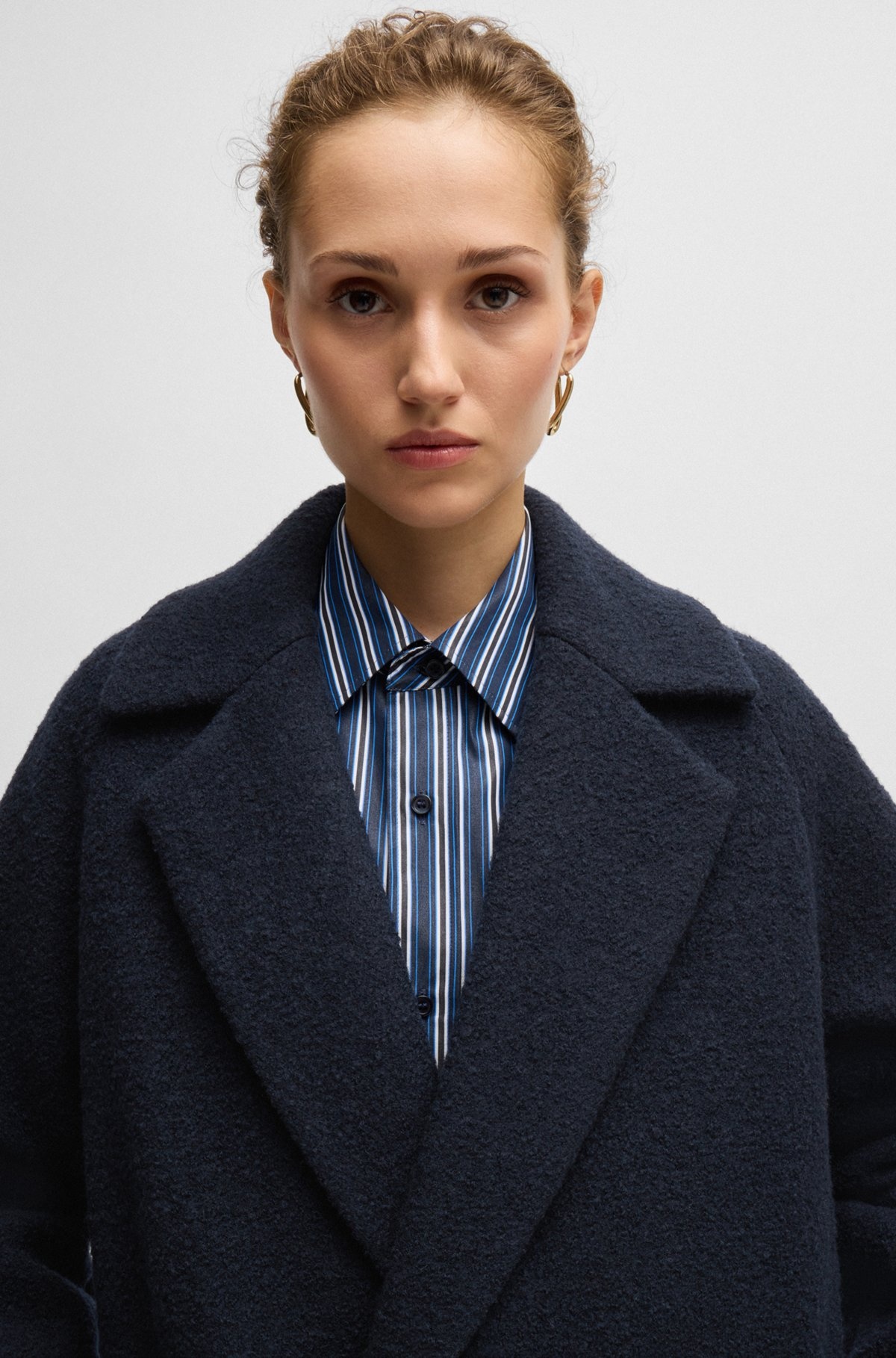 LOOSE-FIT COAT IN TEXTURED WOOL - 5
