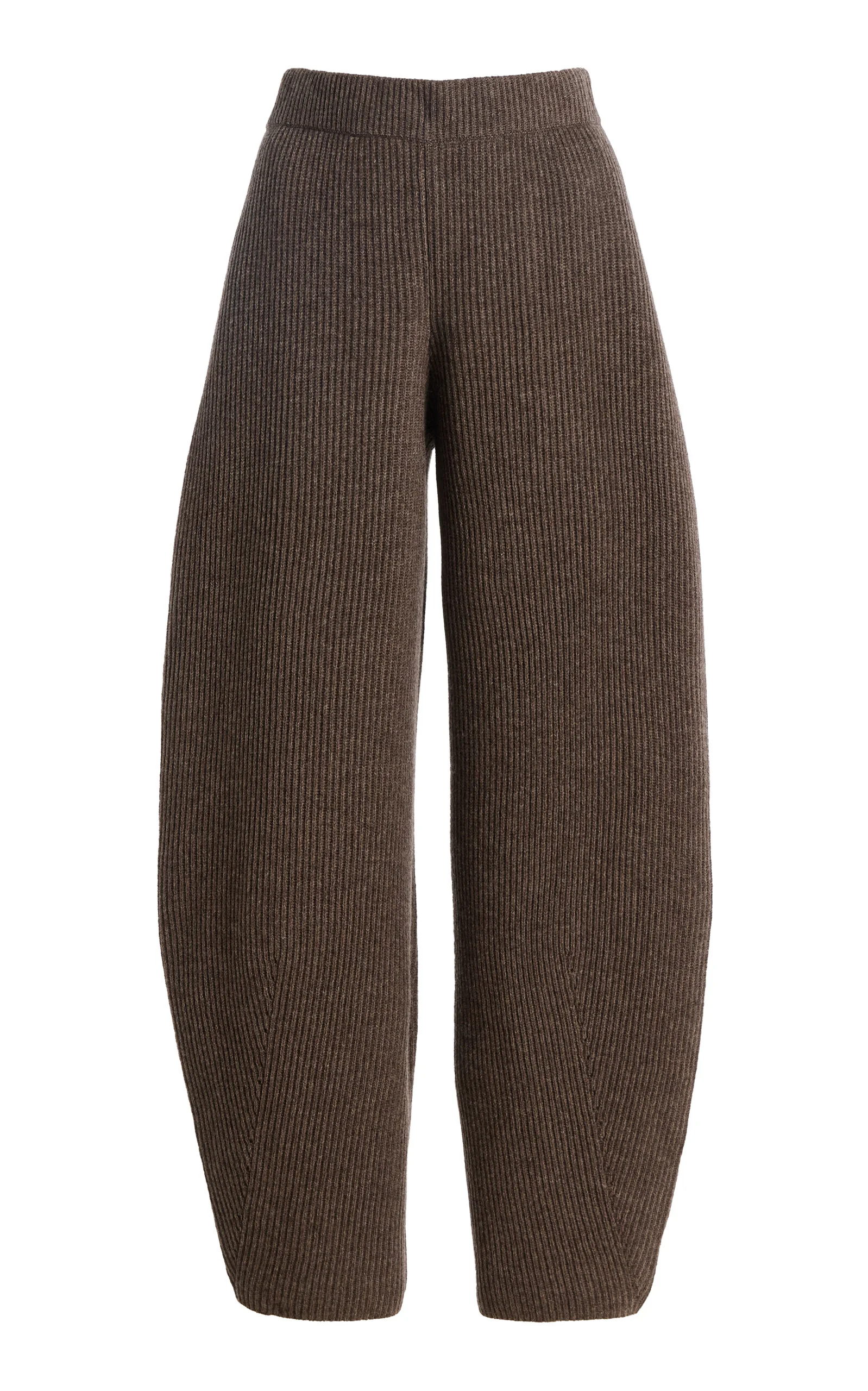 Carmela Mid-Rise Wool-Blend Straight-Leg Pants brown - 1