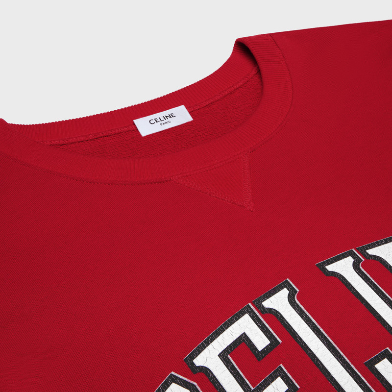 oversized celine sweatshirt in cotton fleece 3