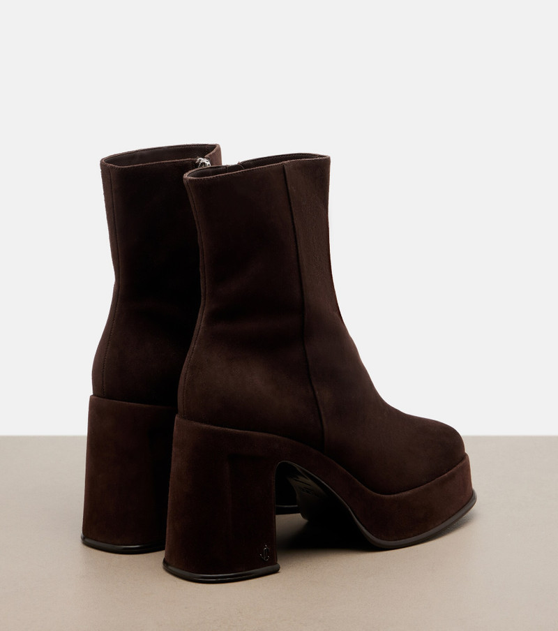 JIMMY CHOO Hadi suede platform ankle boots outlook