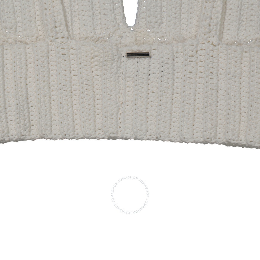 System Ladies Off White Crochet Top - 6