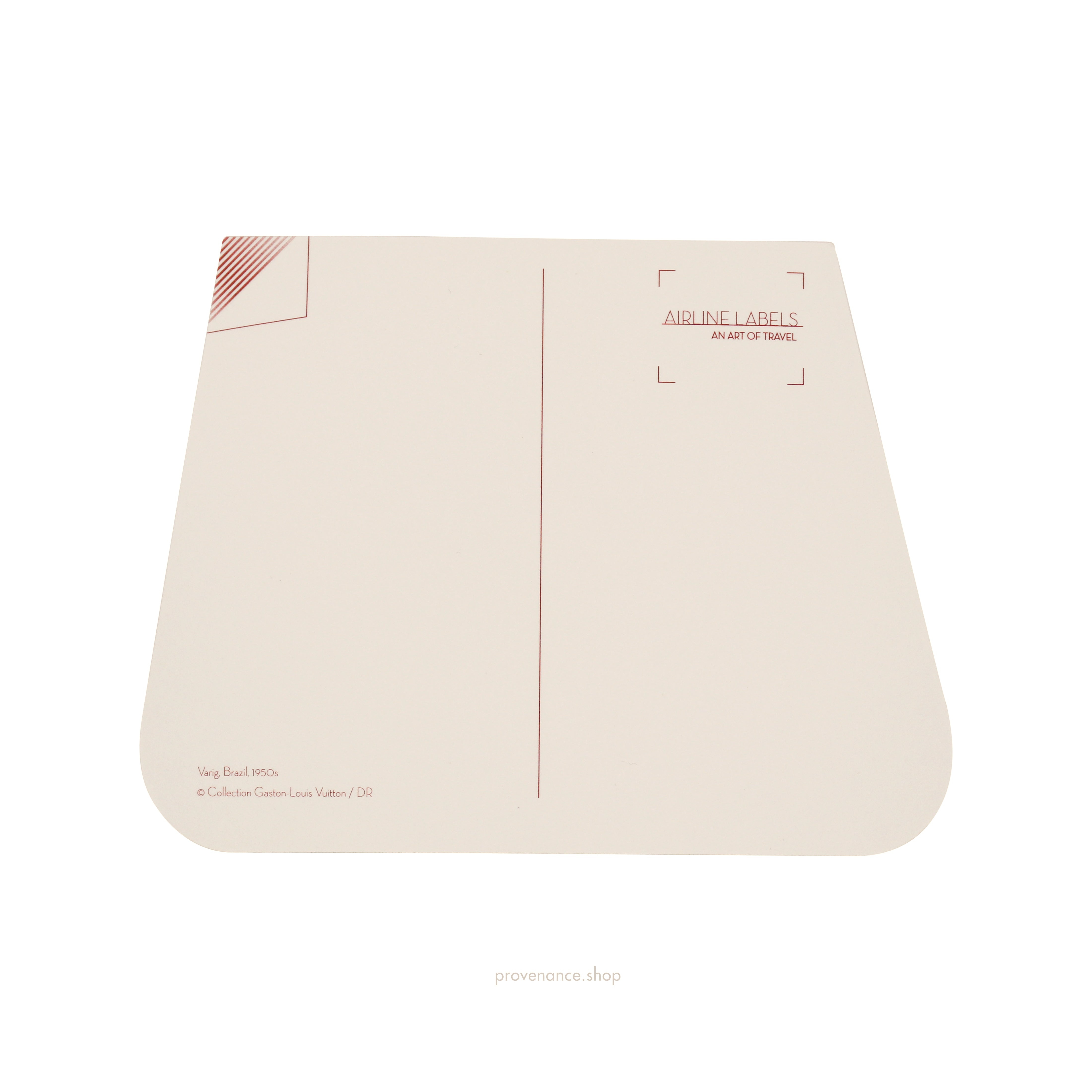 Louis Vuitton Airline Label Postcard Sticker- VARIG - 2
