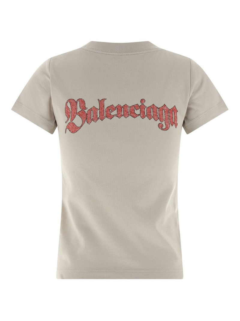 BALENCIAGA logo-print crew-neck T-shirt outlook