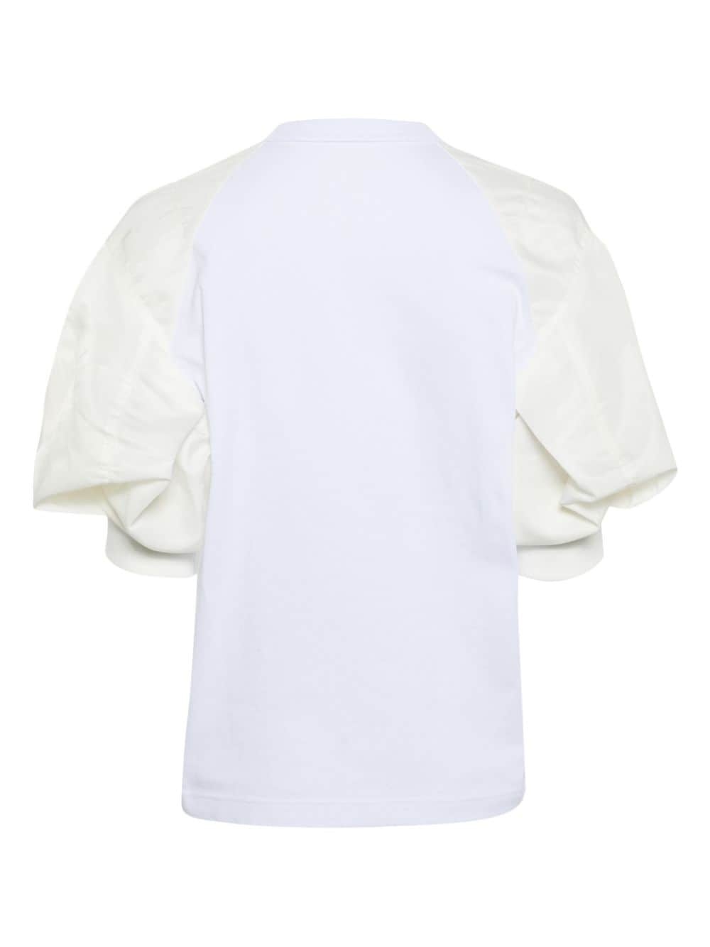 puff-sleeves cotton T-shirt - 2