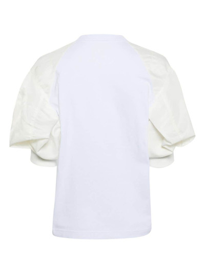 sacai puff-sleeves cotton T-shirt outlook