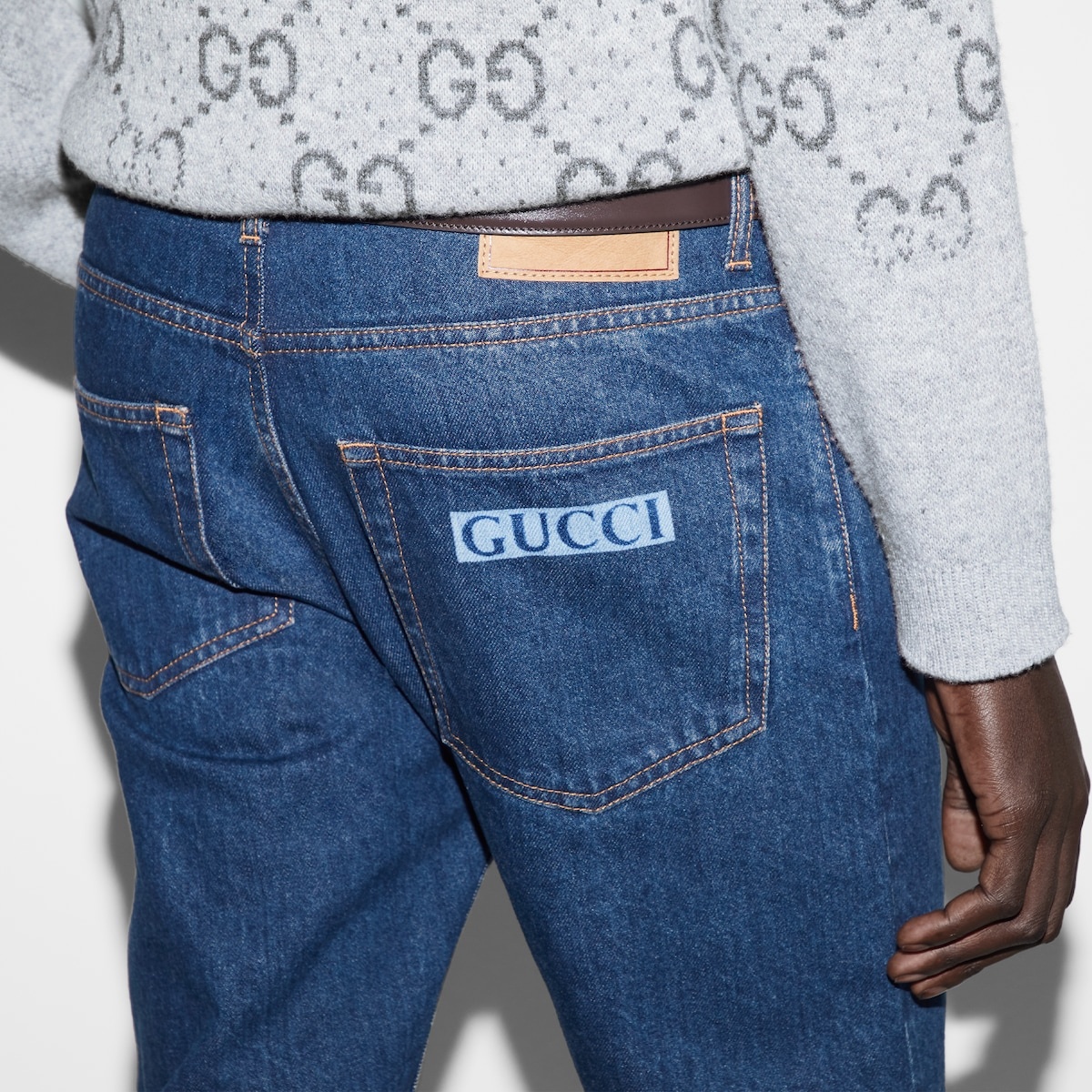 Tapered denim pant with Web - 5