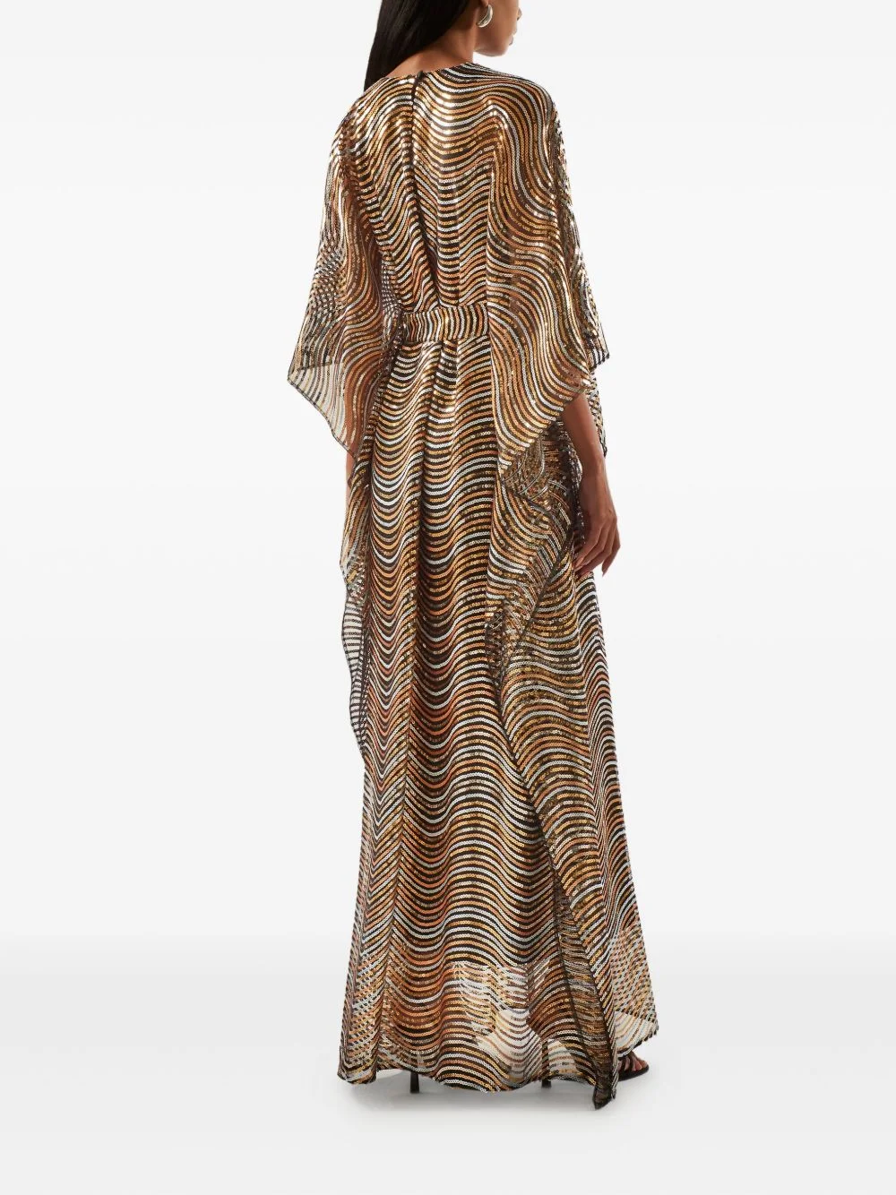 erte kaftan in gold