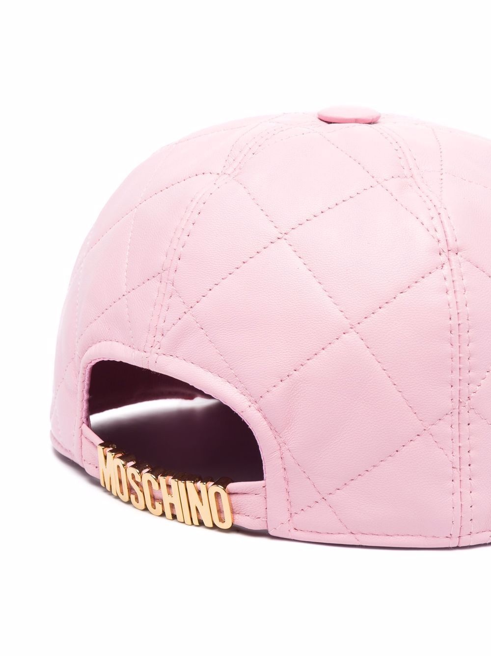 quilted leather cap - 2