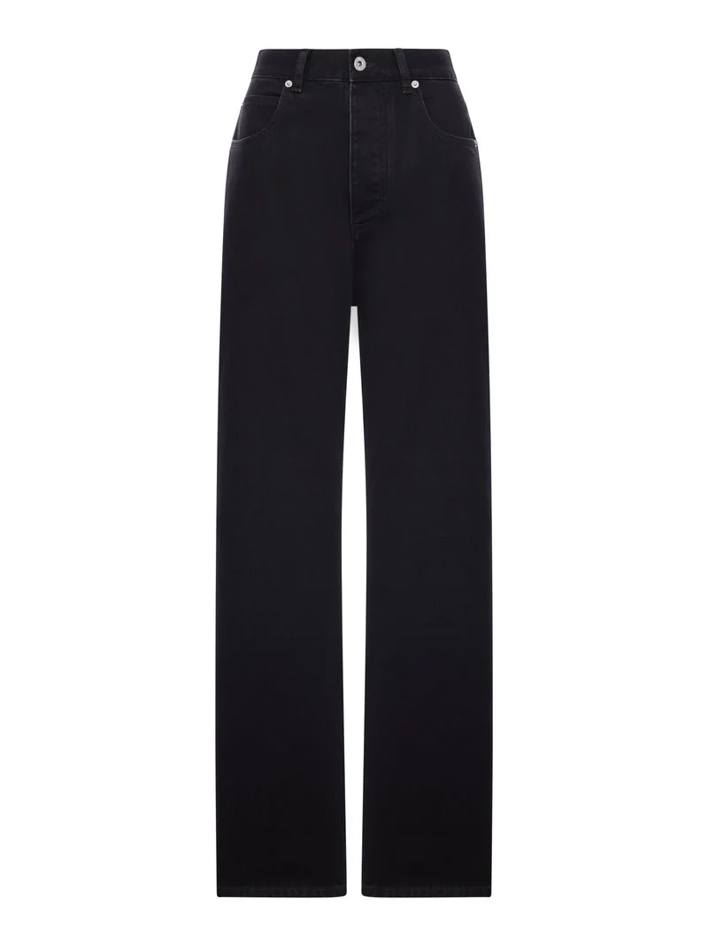 Bottega Veneta Women Wide Leg Denim Jeans - 1