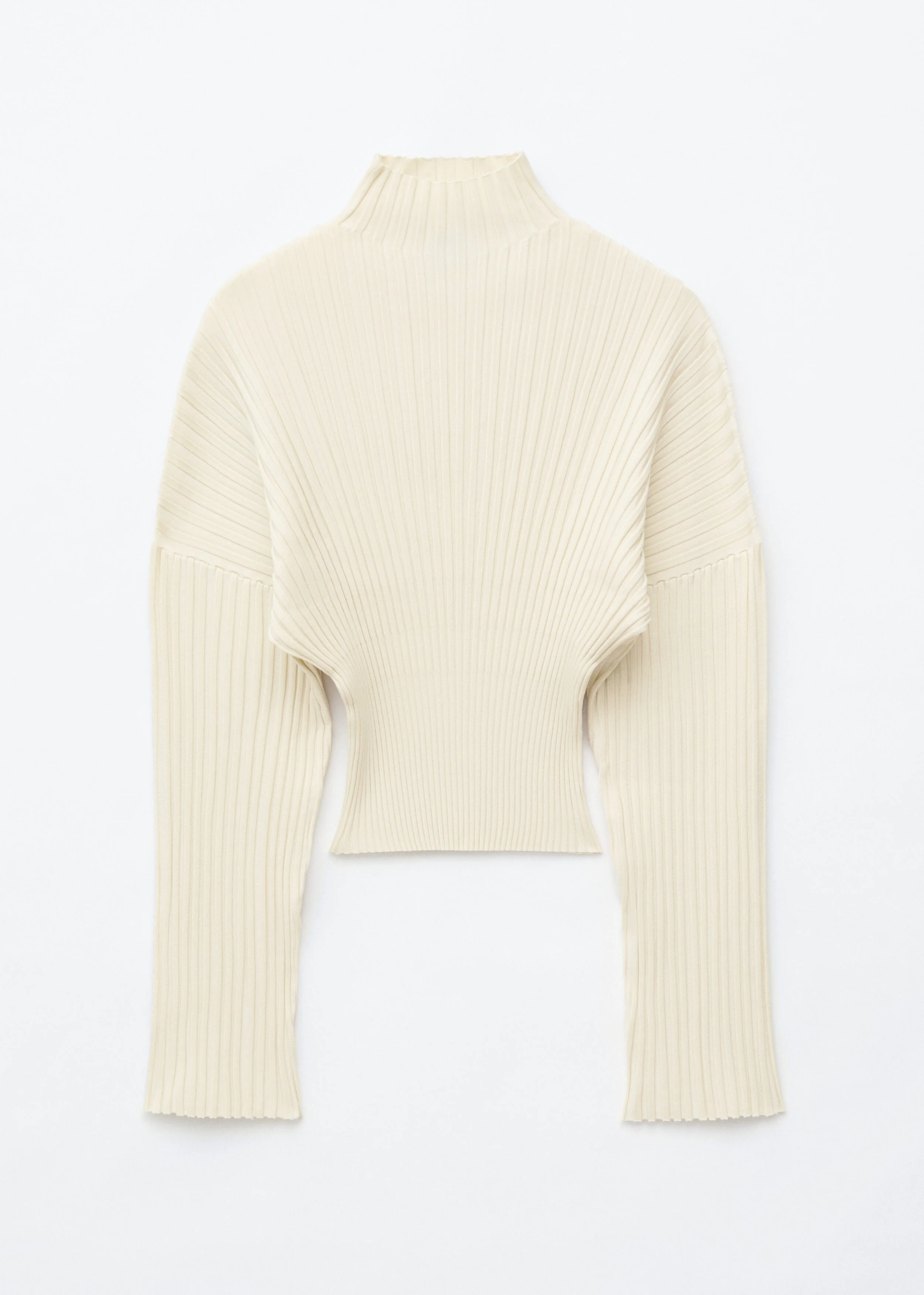 Ribbed Mock-Neck Jumper - 1