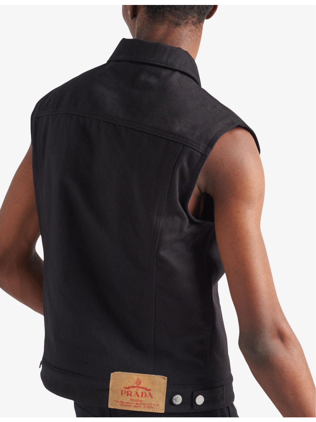 Bull brand-plaque denim vest - 4