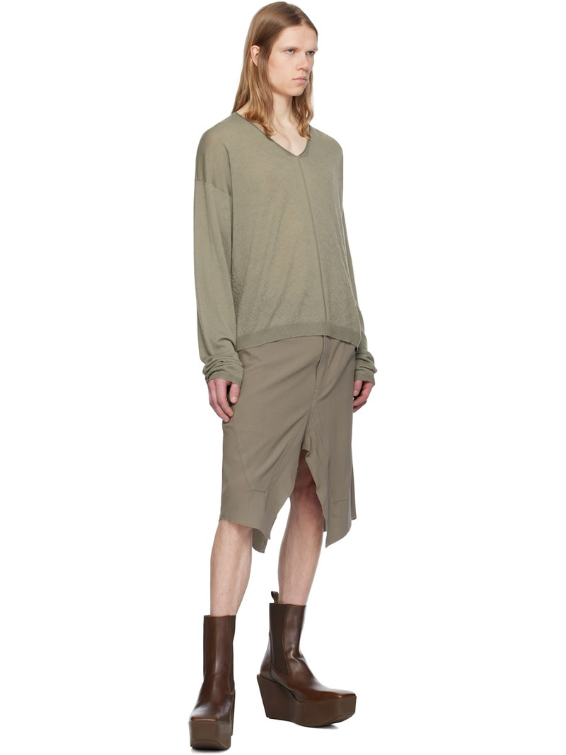 Rick Owens Gray Hollywood Slivered Skirt outlook