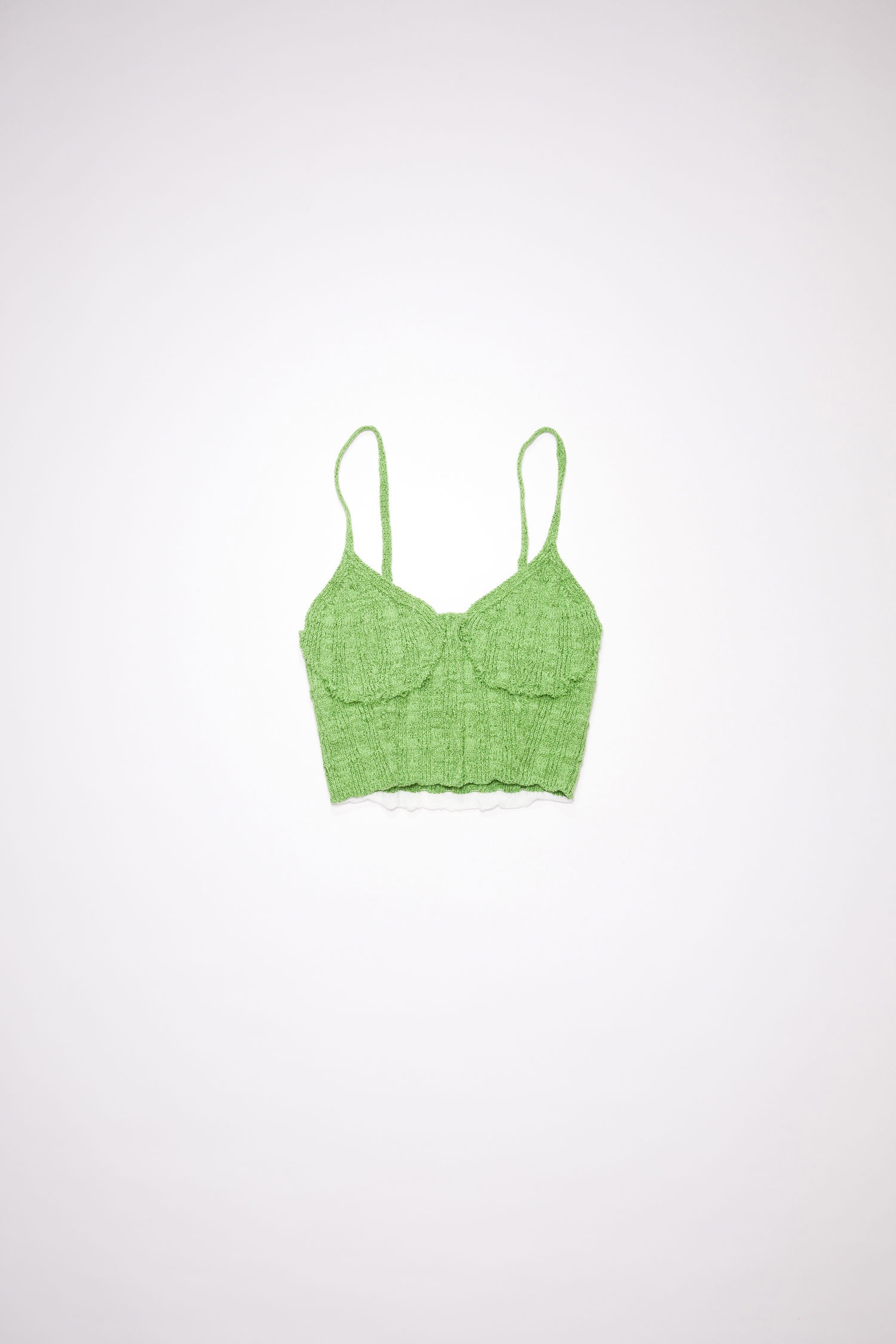 Strap knit top - Grass green - 4