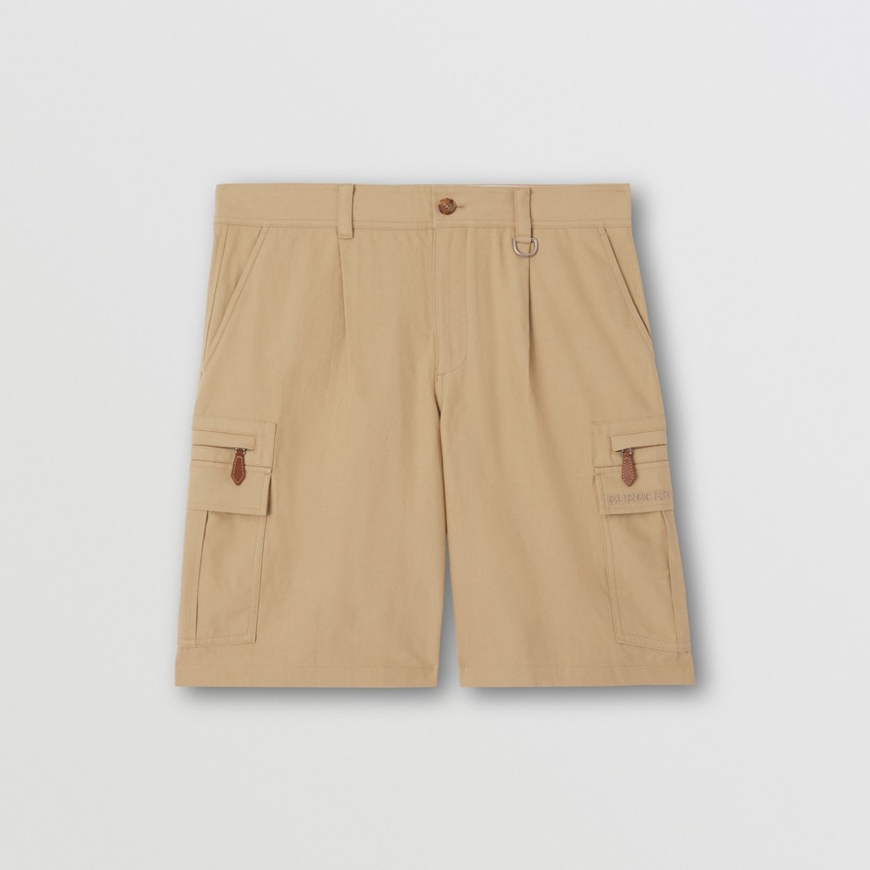 D-ring Detail Cotton Linen Shorts - 1