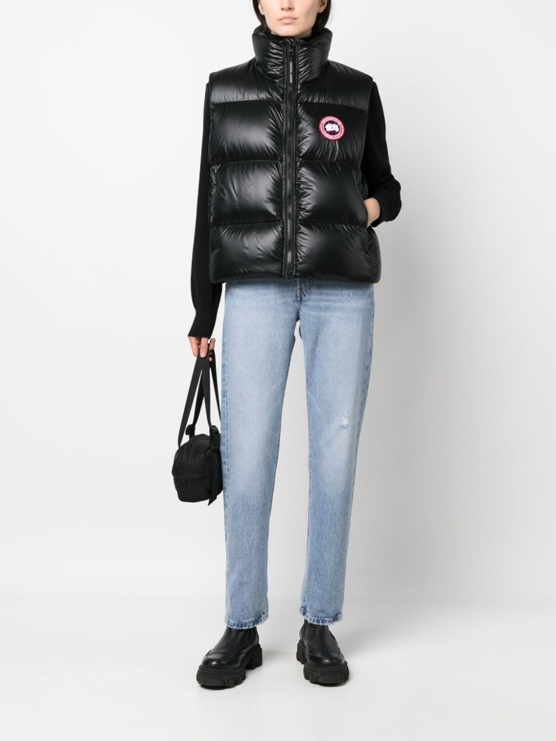Canada Goose logo-patch padded gilet outlook