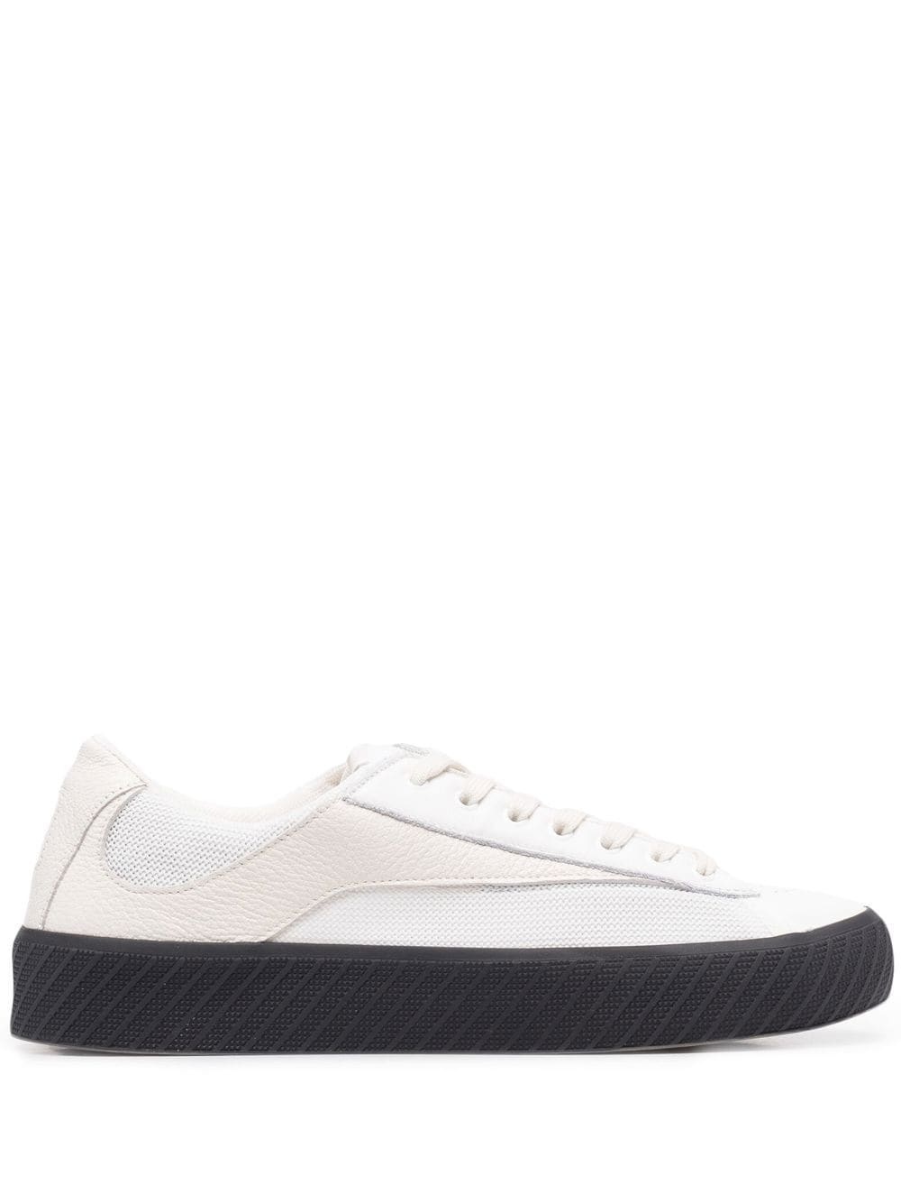 panelled low-top sneakers - 1