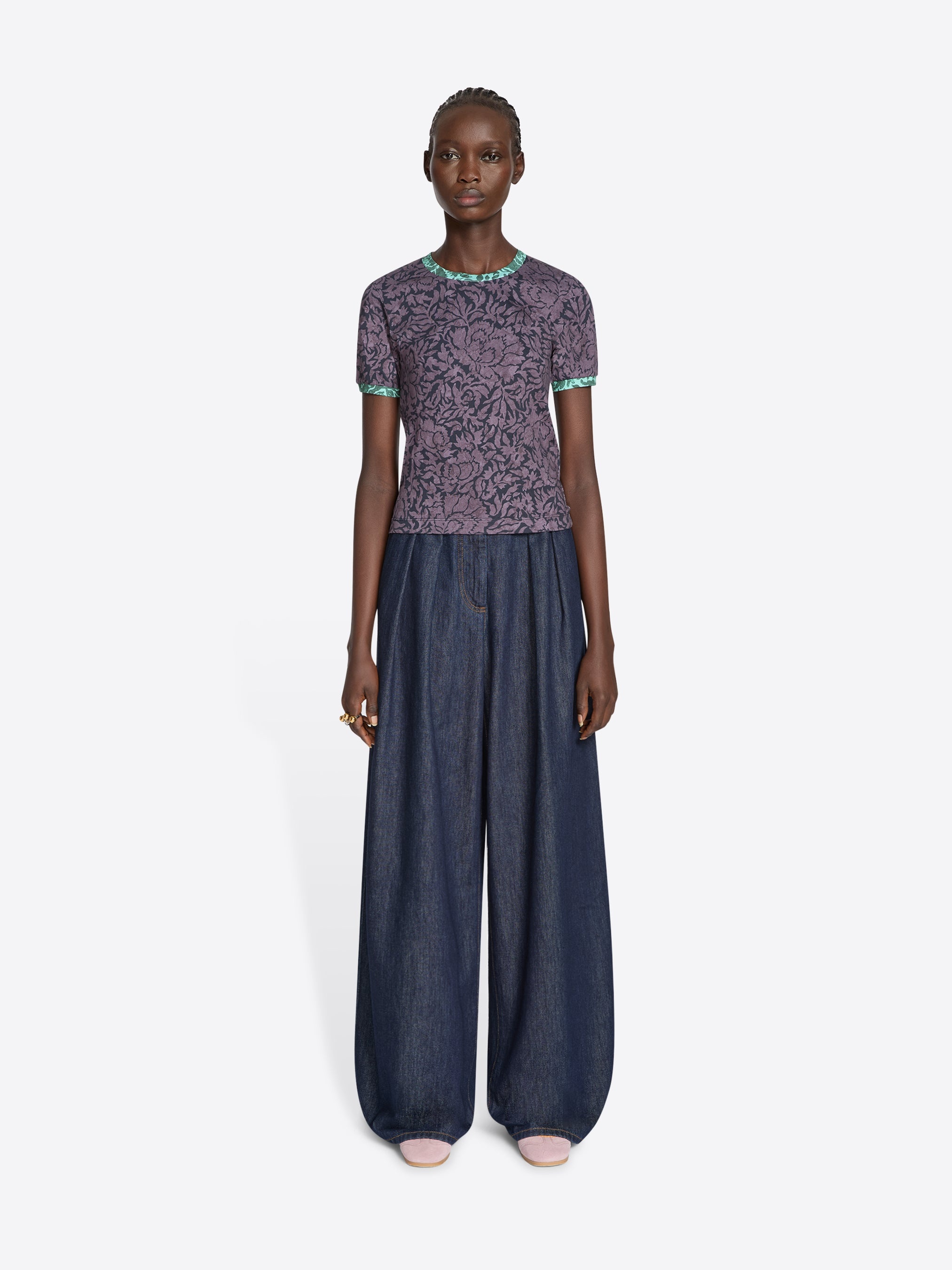 PRINTED CONTRAST TEE - 2