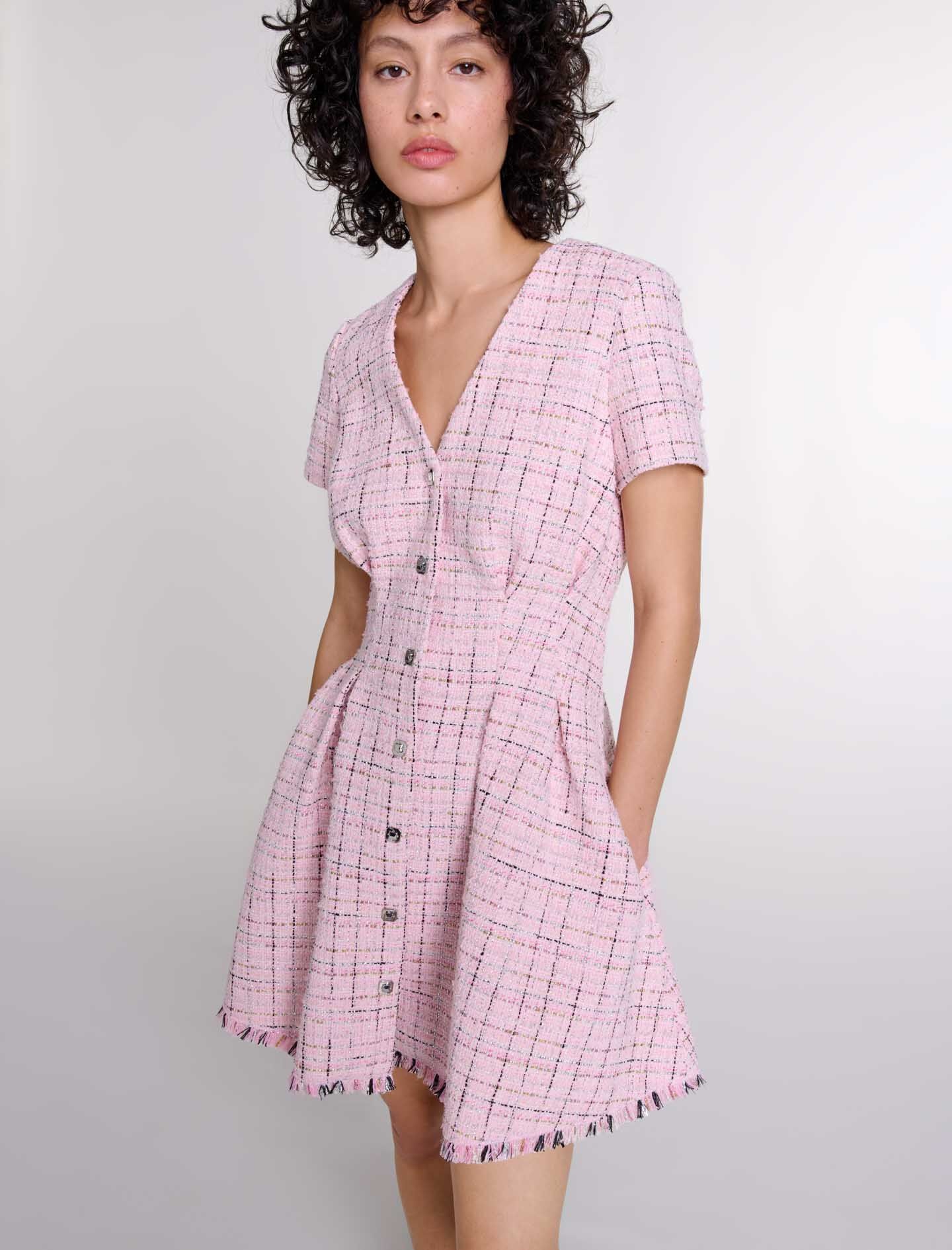 Tweed babydoll dress - 5