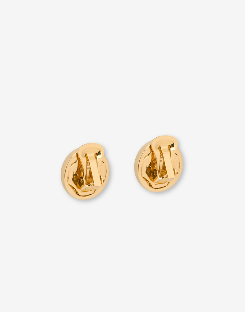 GOLD HEART BUTTONS CLIP-ON EARRINGS 3