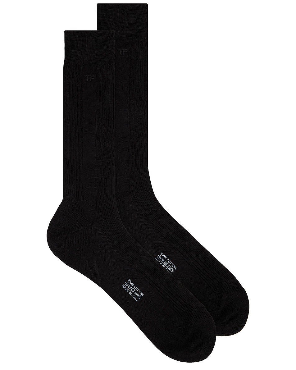 Embroidery Rib Socks - 1
