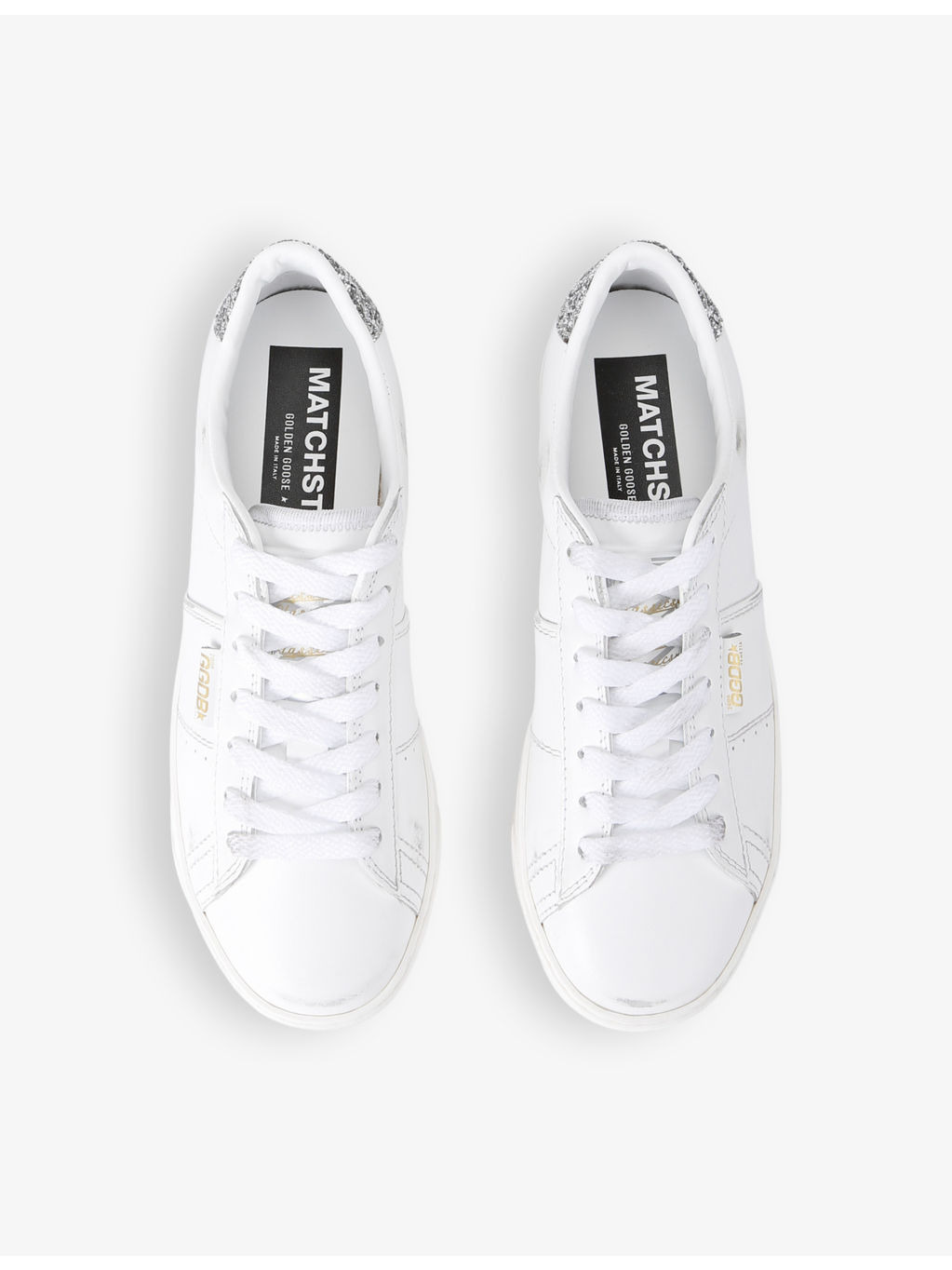 Women's Matchstar 10449 leather low-top trainers - 2