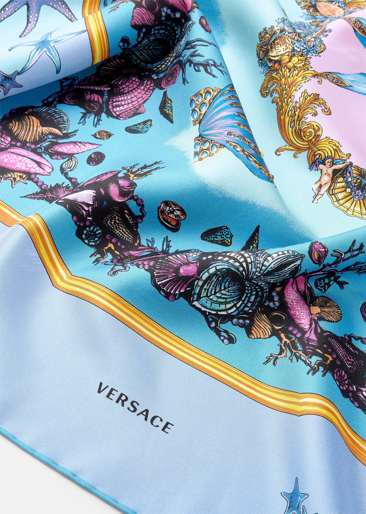 Trésor de la Mer Print Silk Foulard 2