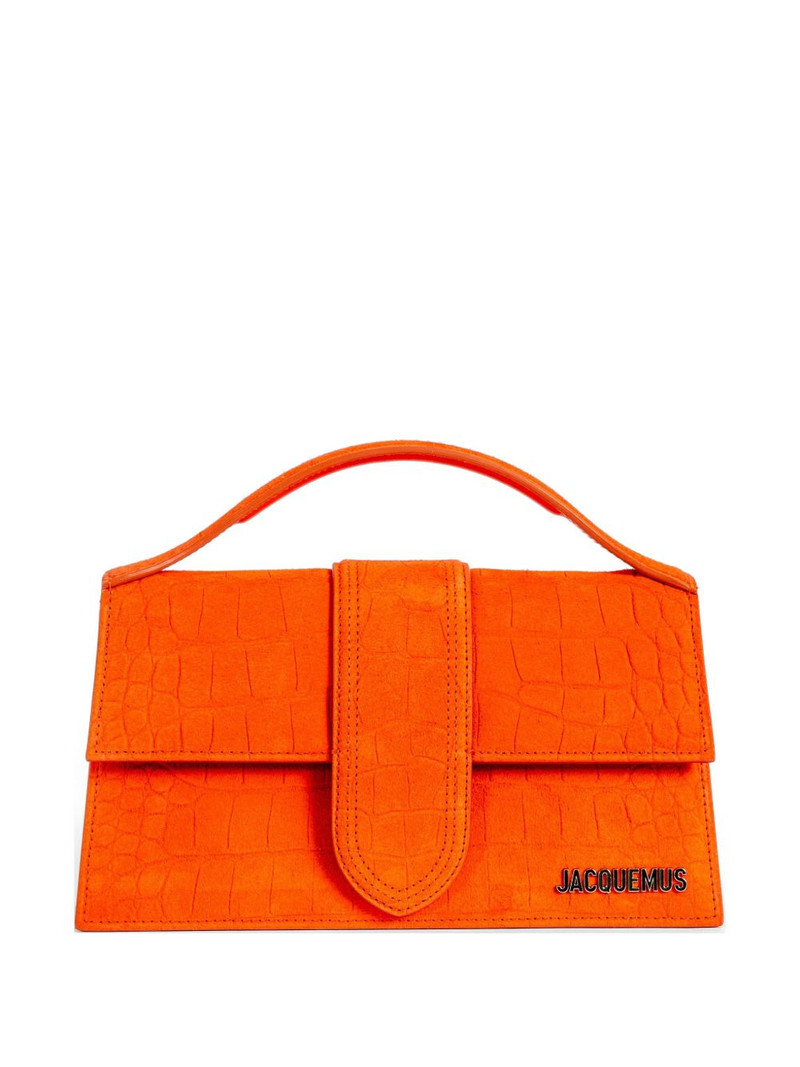 crocodile-effect top-handle bag 1