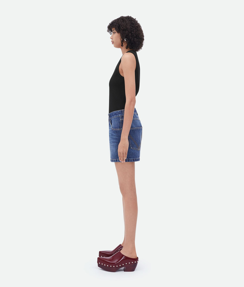 Bottega Veneta medium washed denim shorts outlook